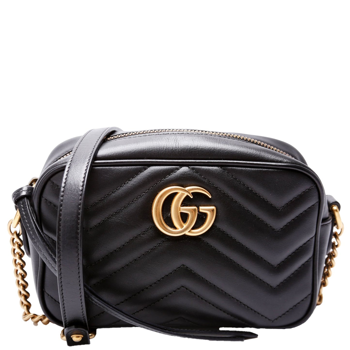 Gucci 448065 Marmont Mini Camera Black Bag