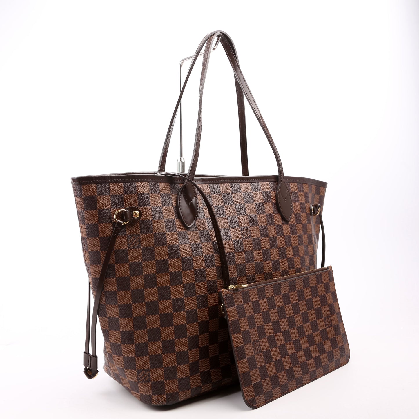 Louis Vuitton Neverfull With Wallet MM Damier Ebene