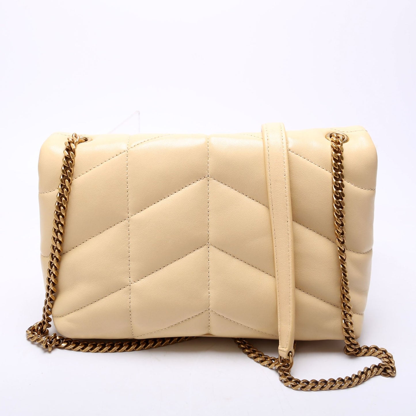 Saint Laurent Loulou Toy Puffer 620333 Cream Bag