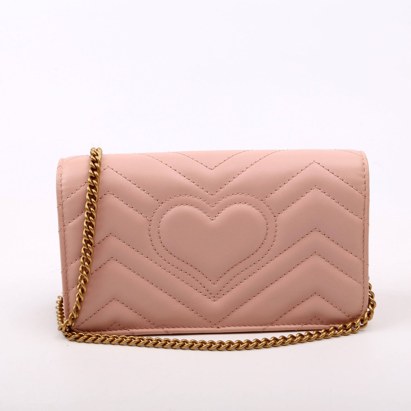 Gucci 488426 GG Marmont Mini Pink Bag