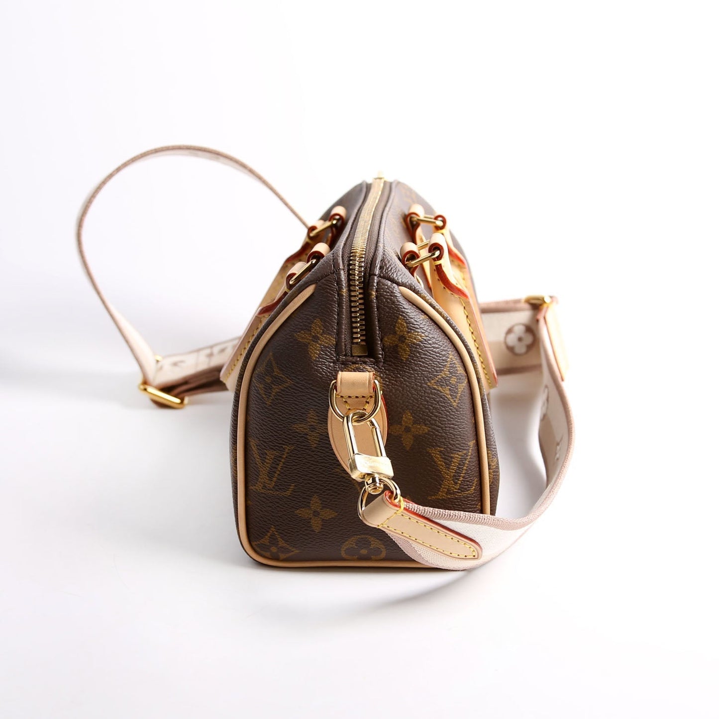 Louis Vuitton Speedy 20 Bandouliere Monogram Beige