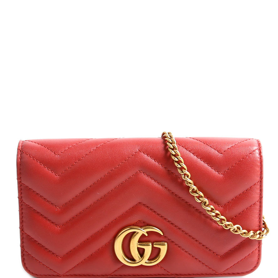 Gucci 488426 GG Marmont Mini Red Bag