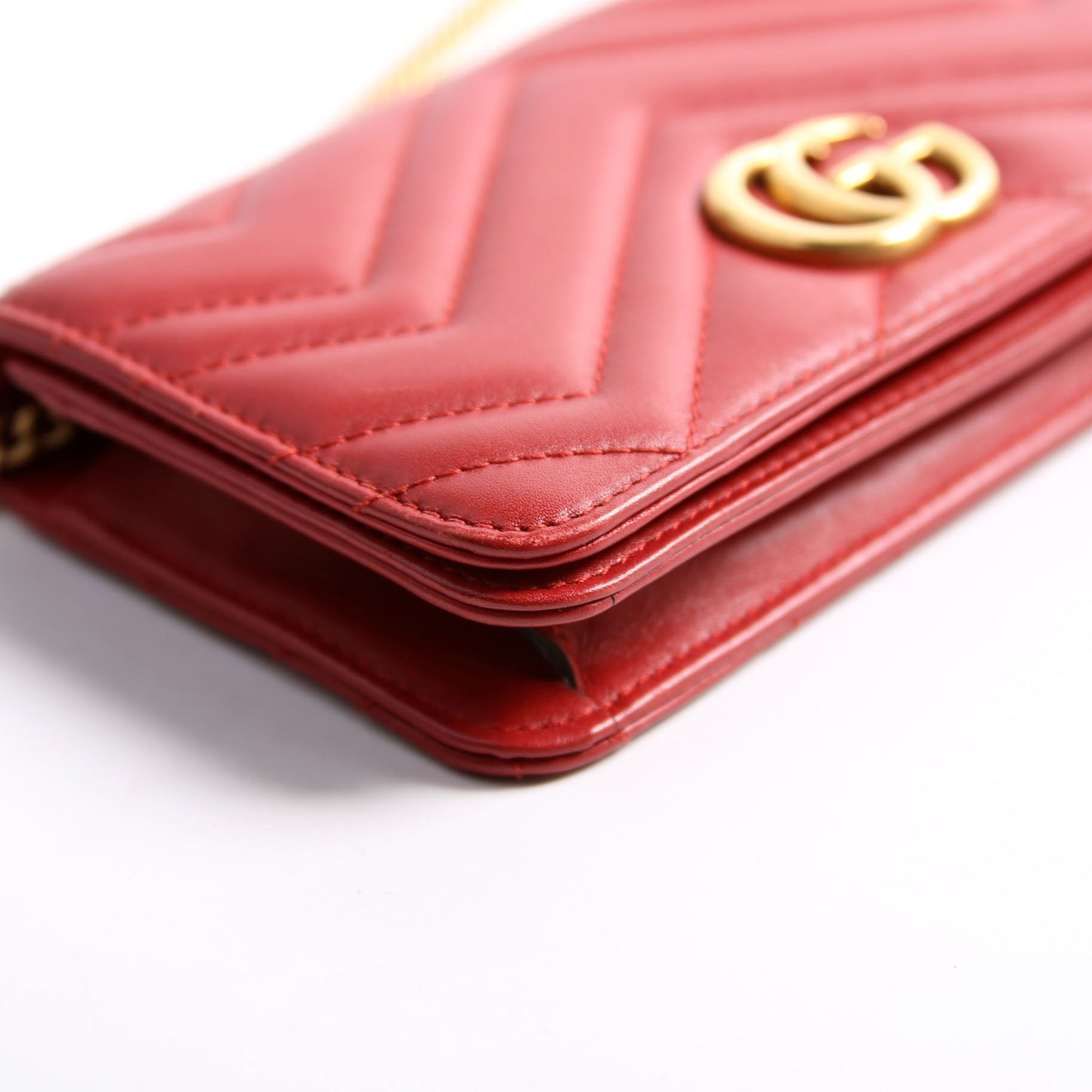 Gucci 488426 GG Marmont Mini Red Bag