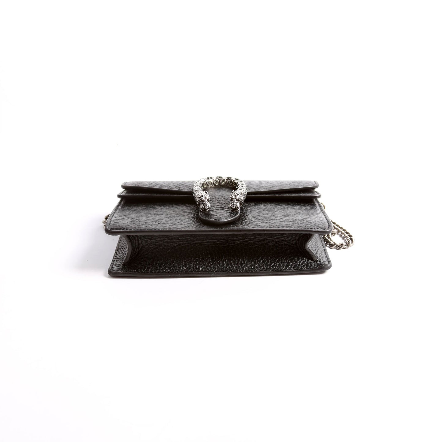 Gucci 476432 Dionysus Leather Super Mini Black Bag