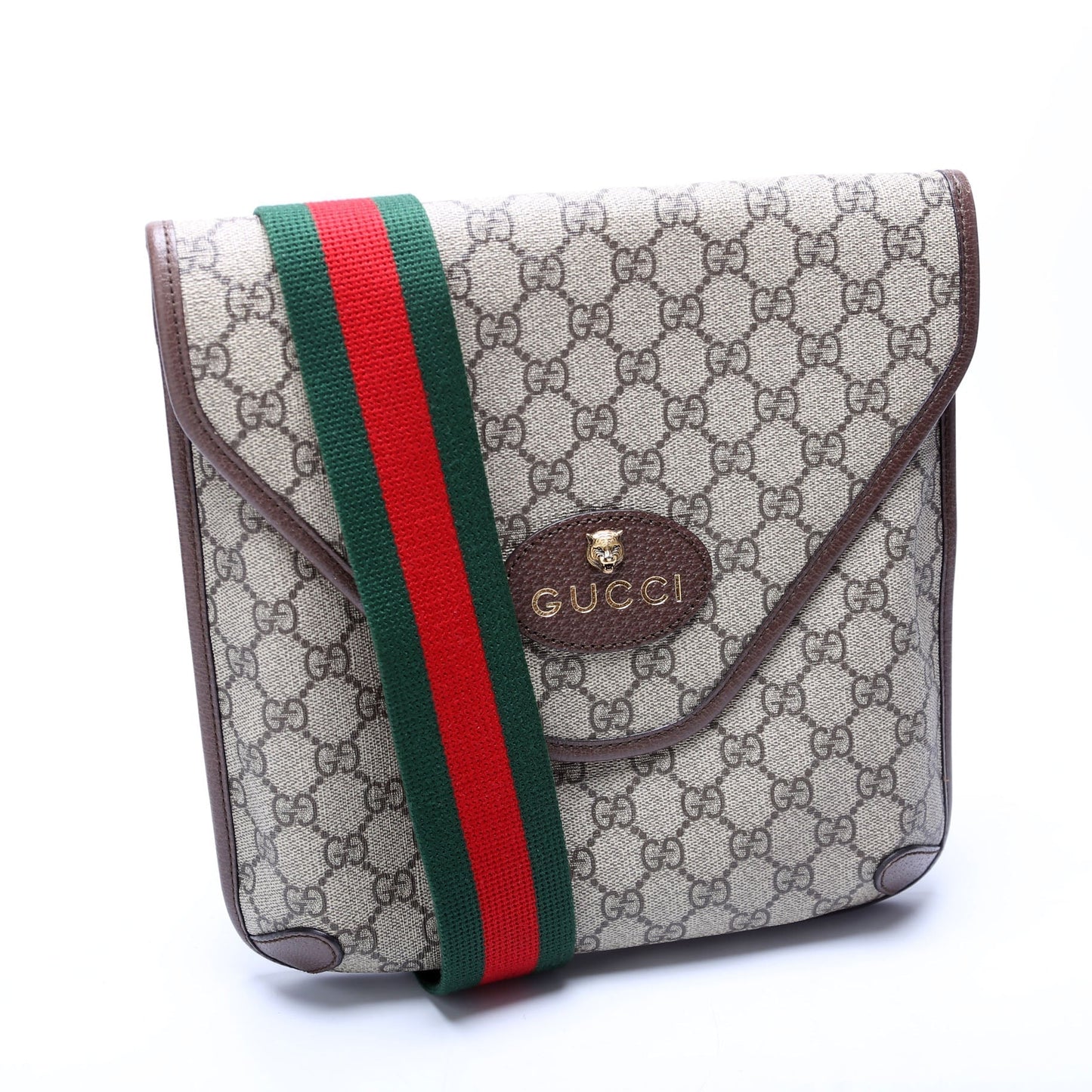 Gucci 598604 GG Supreme Neo Vintage Messenger Brown Bag
