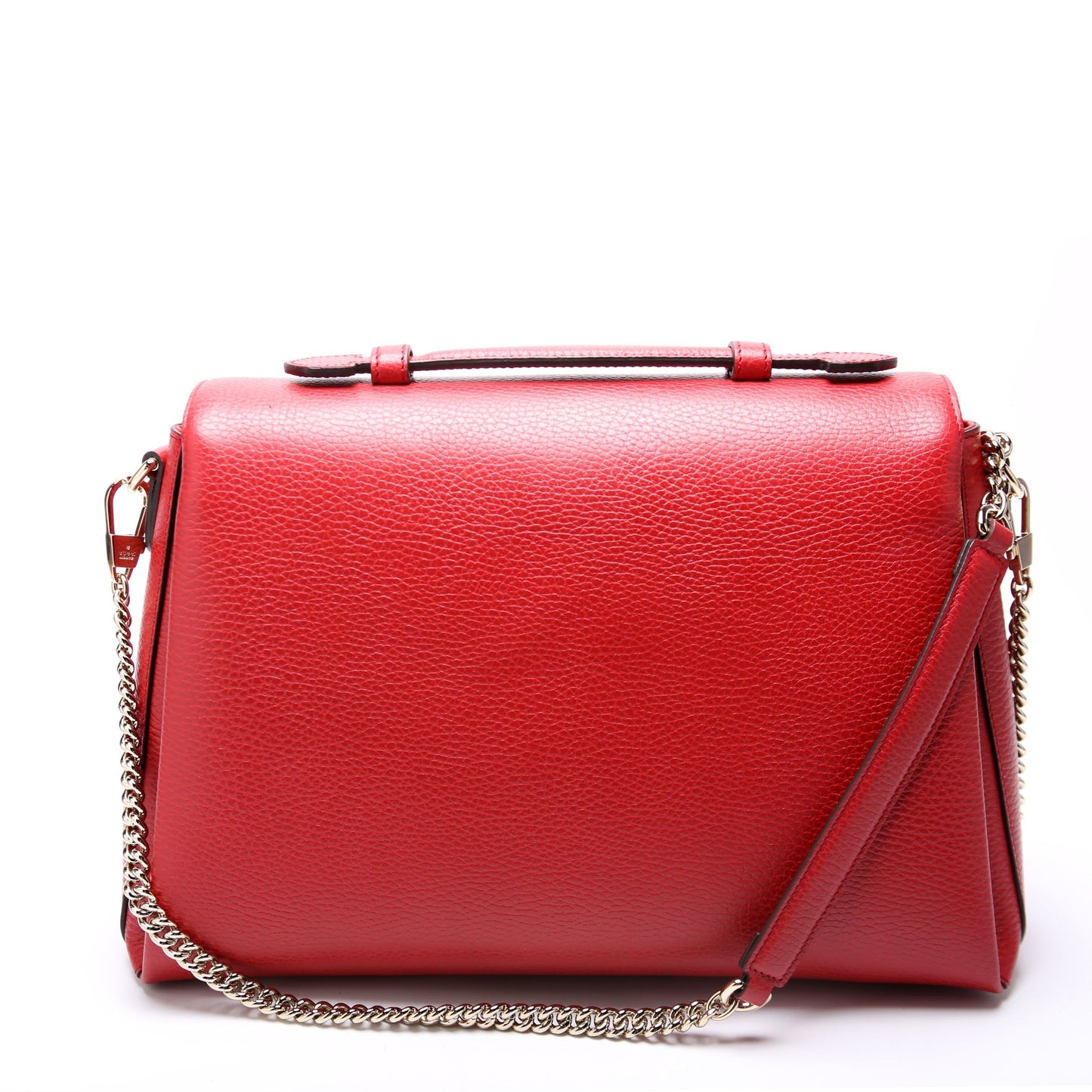 Gucci 510306 Large Interlocking GG Shoulder Red Bag