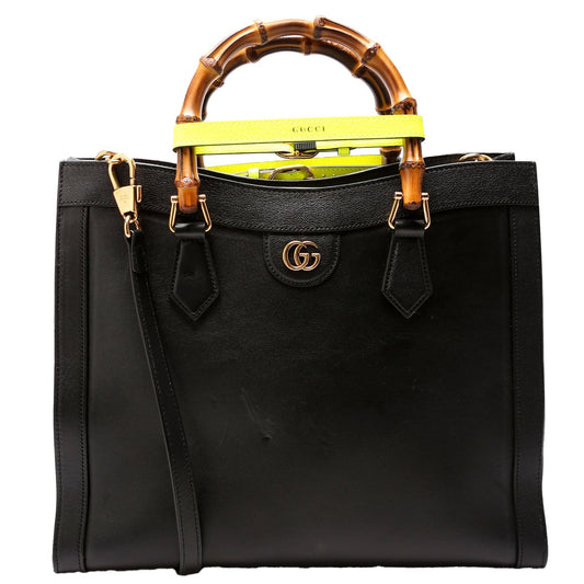 Gucci 655658 Diana Medium Tote Black Bag