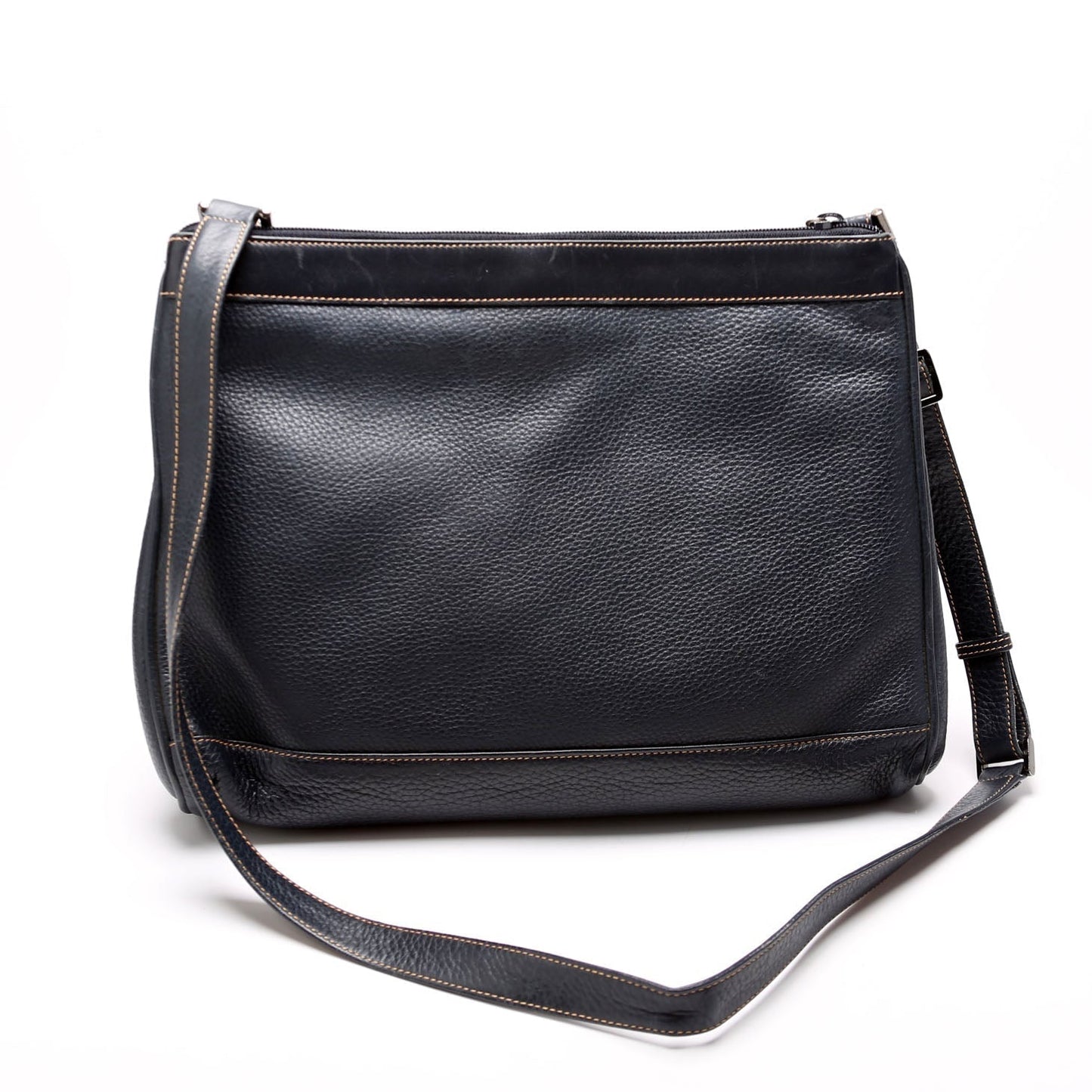 Gucci 001 110 Interlocking G Calfskin Shoulder Vintage Navy Bag