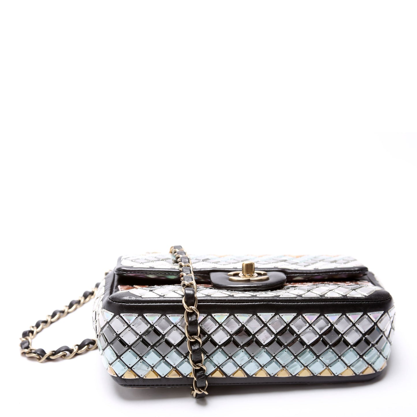 Chanel Mosaic Embossed Small Flap Lambskin 21M Multicolor Bag