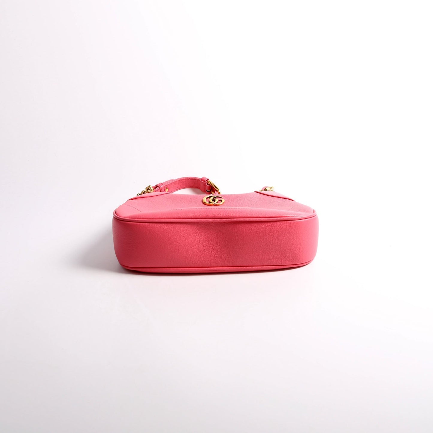 Gucci 731817 Aphrodite Leather Small Shoulder Pink/Gold Bag