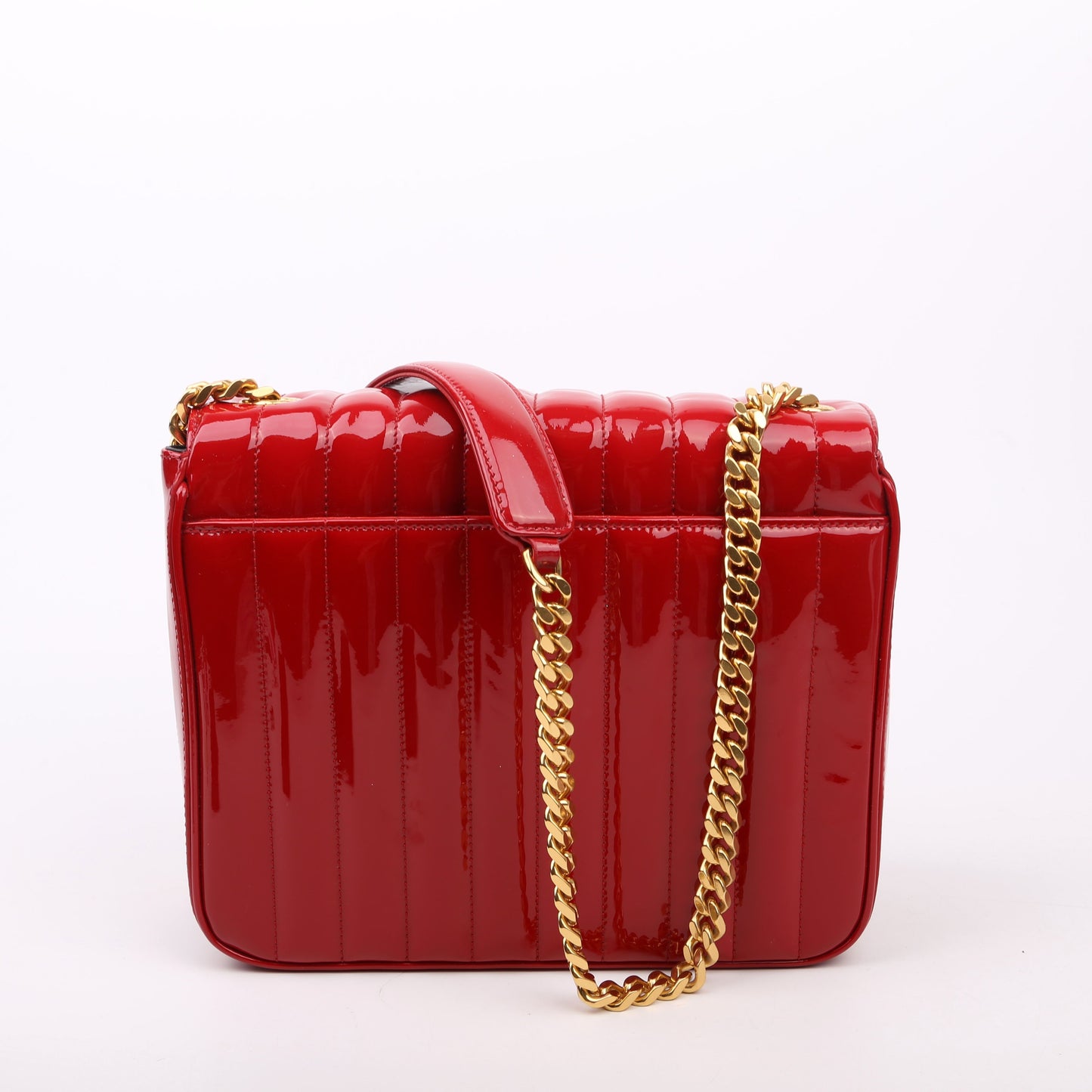 Saint Laurent Vicky Chain Large Patent 532595 Red Bag