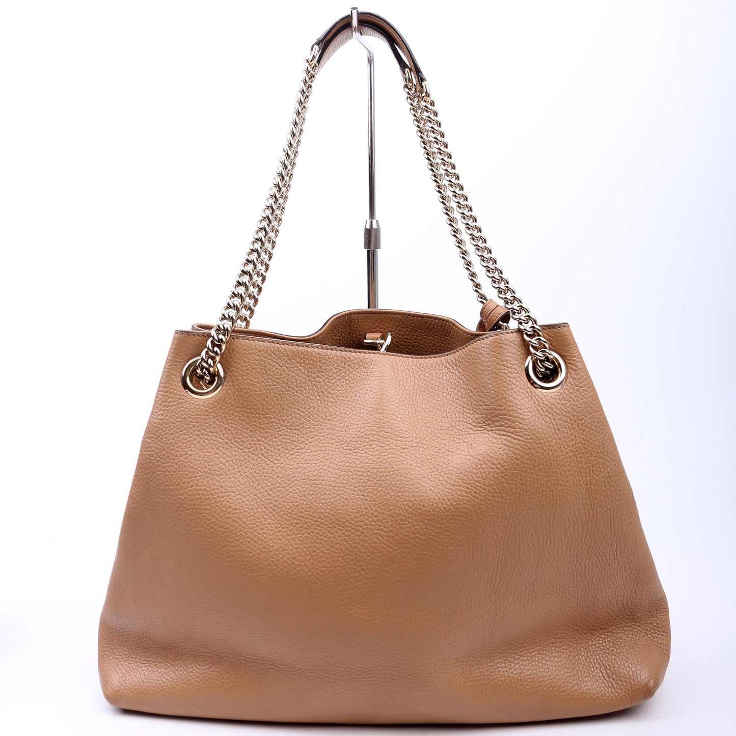Gucci 536196 Soho Chain Tote Newer Tan Bag