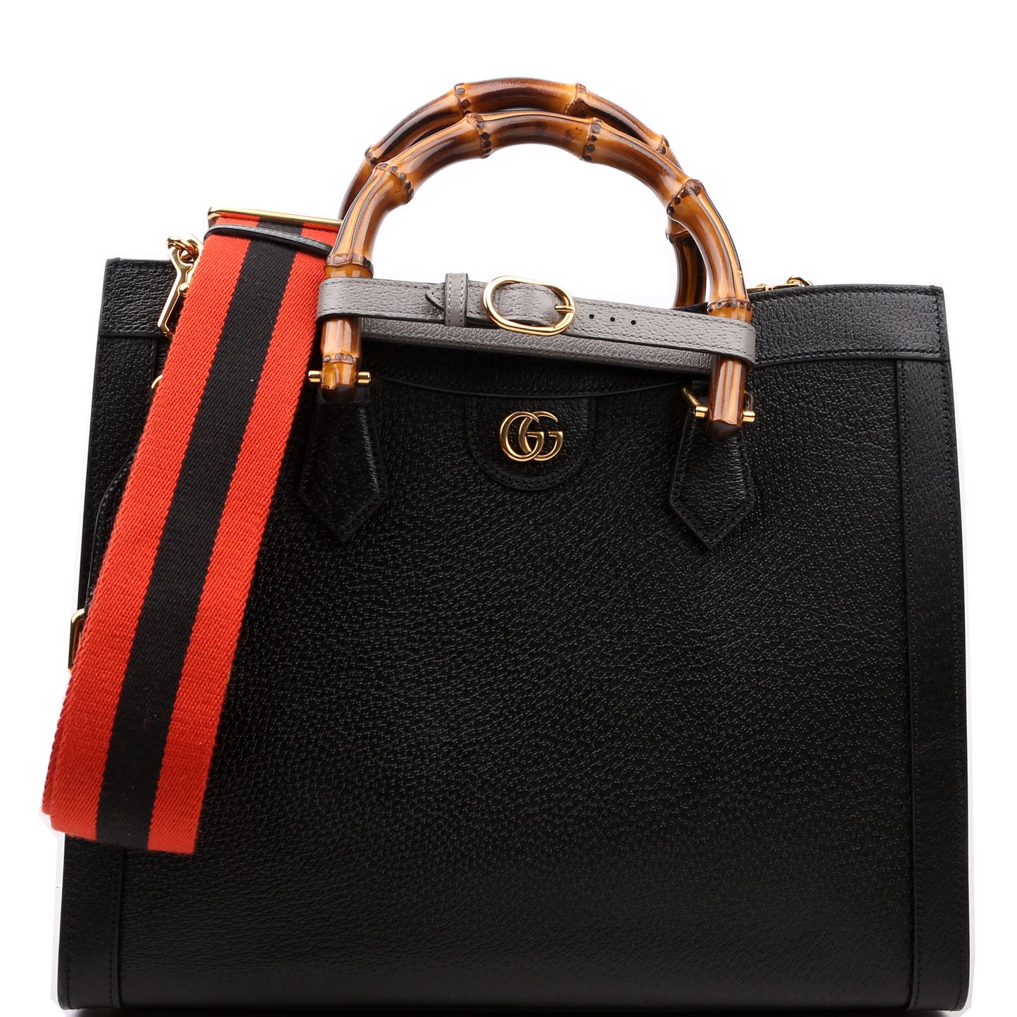 Gucci 678842 Diana Tote Leather Medium Black Bag