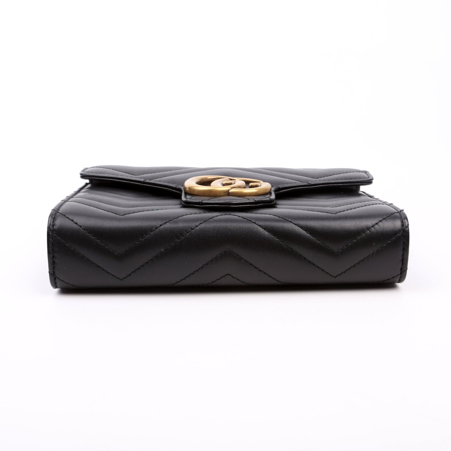 Gucci 474575 Marmont Chain Wallet Black Bag