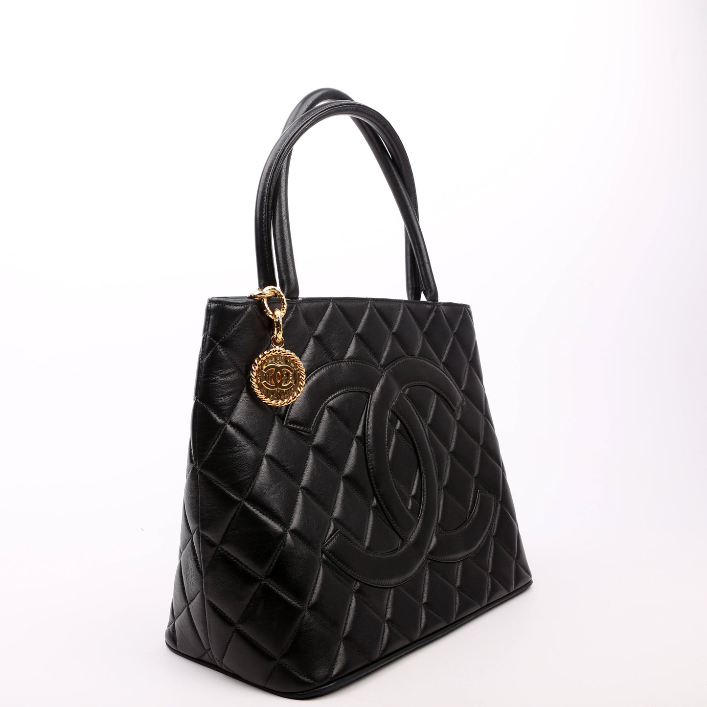 Chanel Medallion Tote Lambskin Black Bag