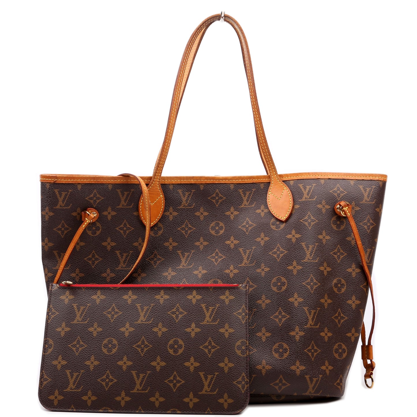 Louis Vuitton Neverfull With Wallet MM Monogram Red