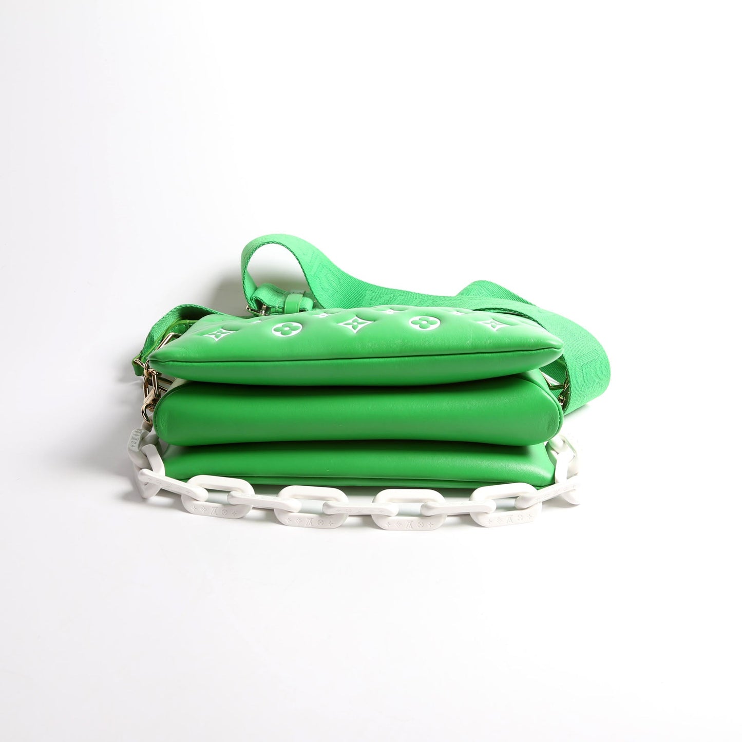 Louis Vuitton Coussin PM Match Lambskin Monogram Green/White