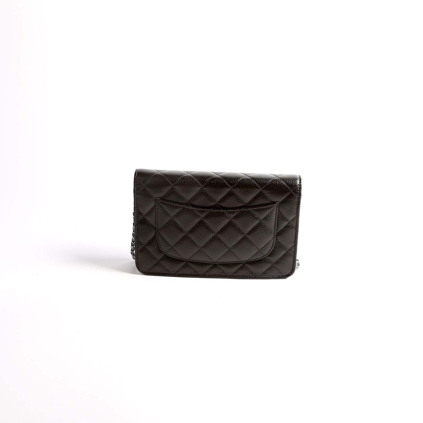 Chanel WOC Classic Quilted Caviar RFID Black/Silver Bag