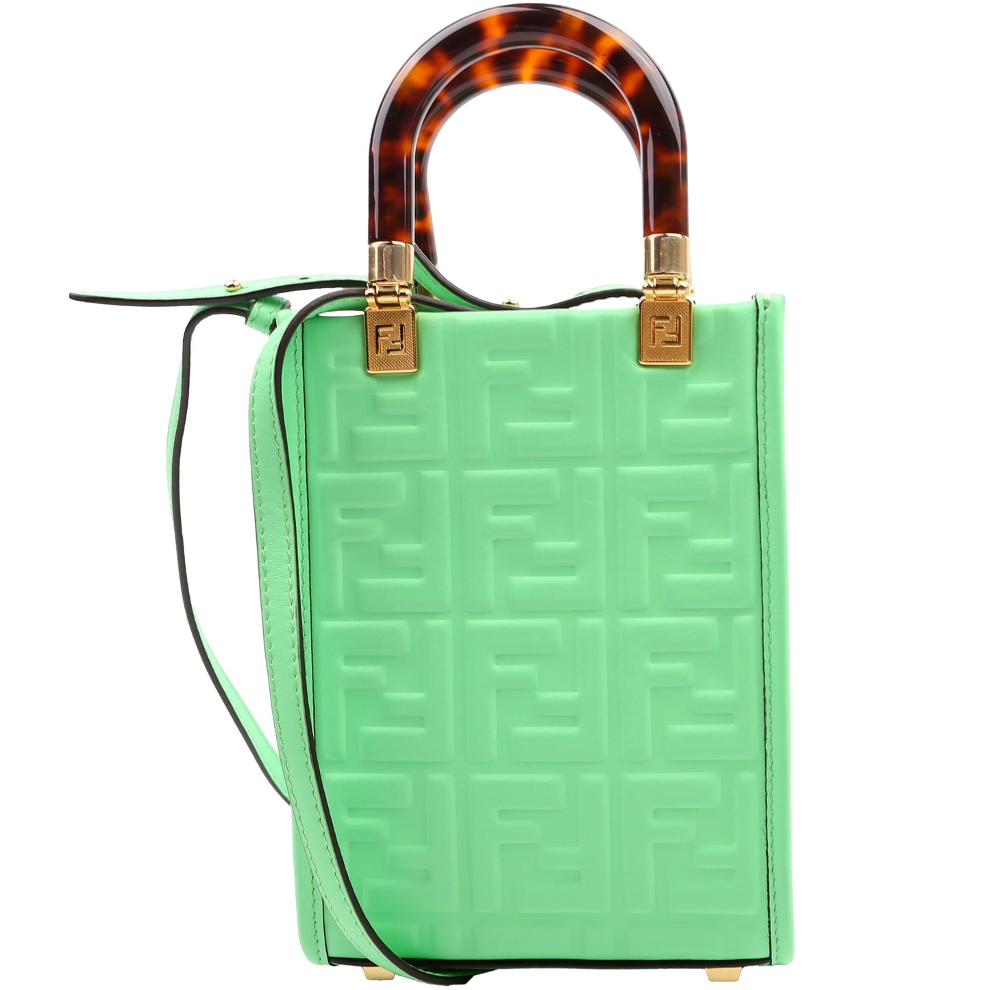 Fendi Mini Sunshine Shopper Green Bag