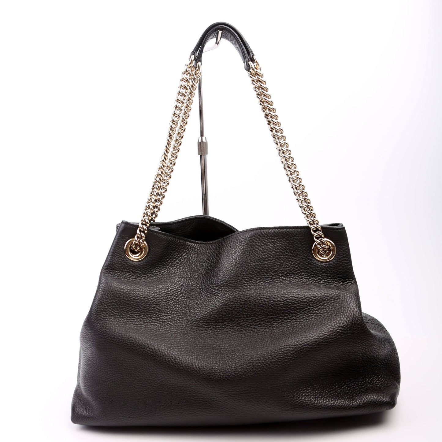 Gucci 308982 Soho Leather Shoulder Medium Black Bag