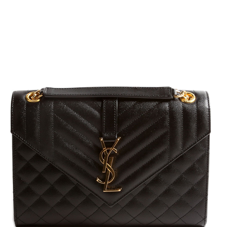 Saint Laurent Envelope Small Triquilt 600195 Black Bag