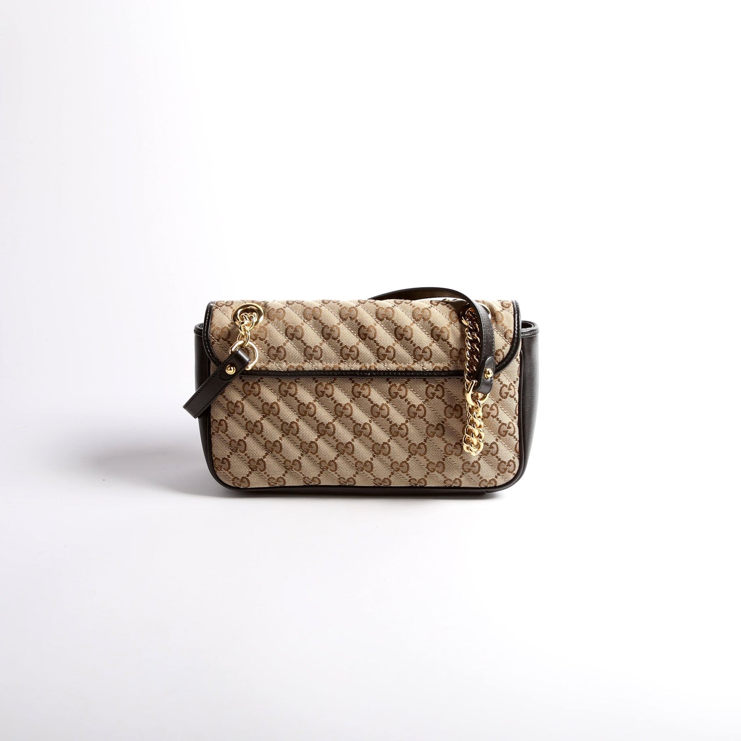 Gucci 443497 Marmont GG Canvas Shoulder Small Flap Bag