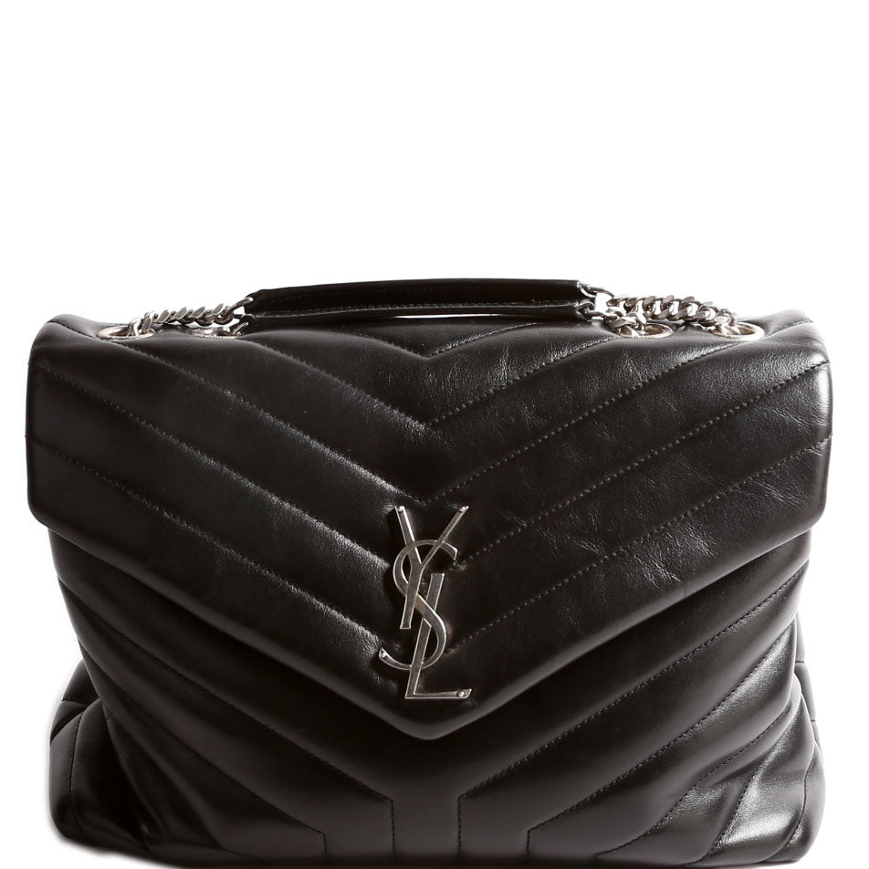 Saint Laurent LouLou Satchel Medium 487216 Black Bag