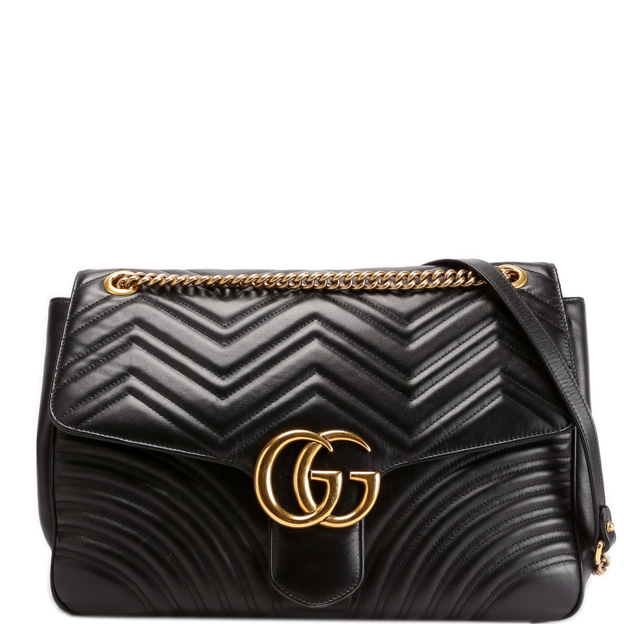 Gucci 498090 Marmont Large Black Bag