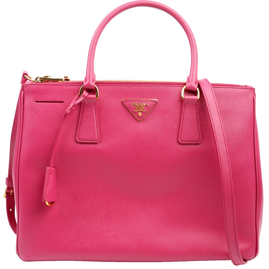 Prada Saffiano Lux Medium Galleria Pink Bag