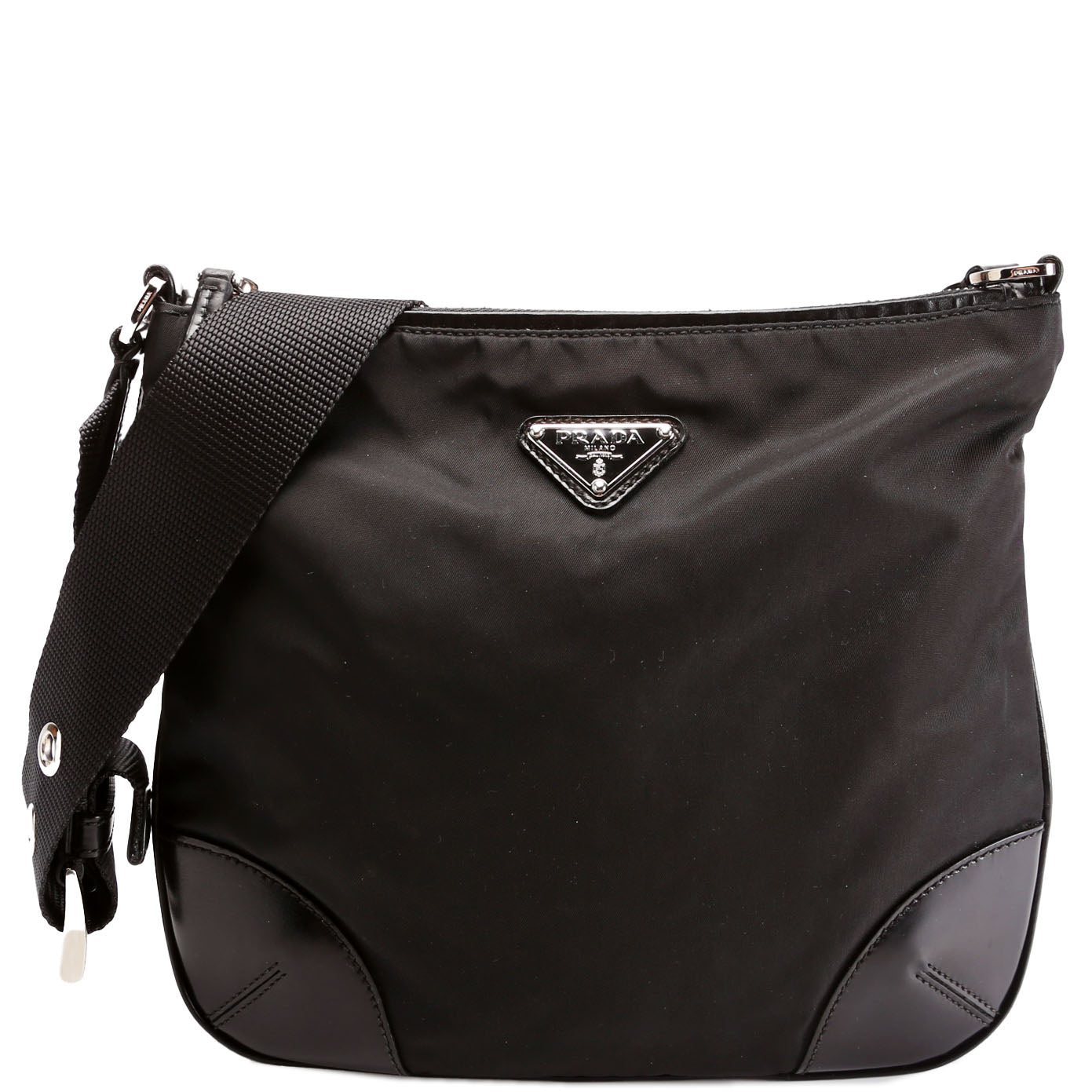 Prada BT0326 Nylon Shoulder Vintage Black Bag