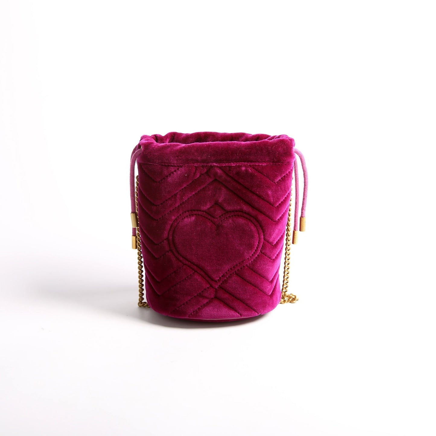 Gucci 575163 Velvet Marmont Mini Bucket Purple Bag
