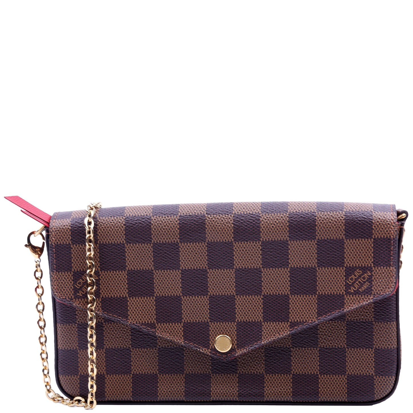 Louis Vuitton Pochette Felicie Damier Ebene Red