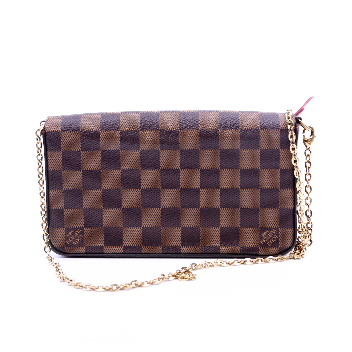 Louis Vuitton Pochette Felicie Damier Ebene Red