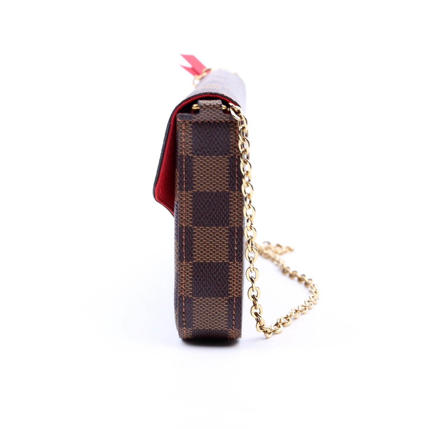 Louis Vuitton Pochette Felicie Damier Ebene Red