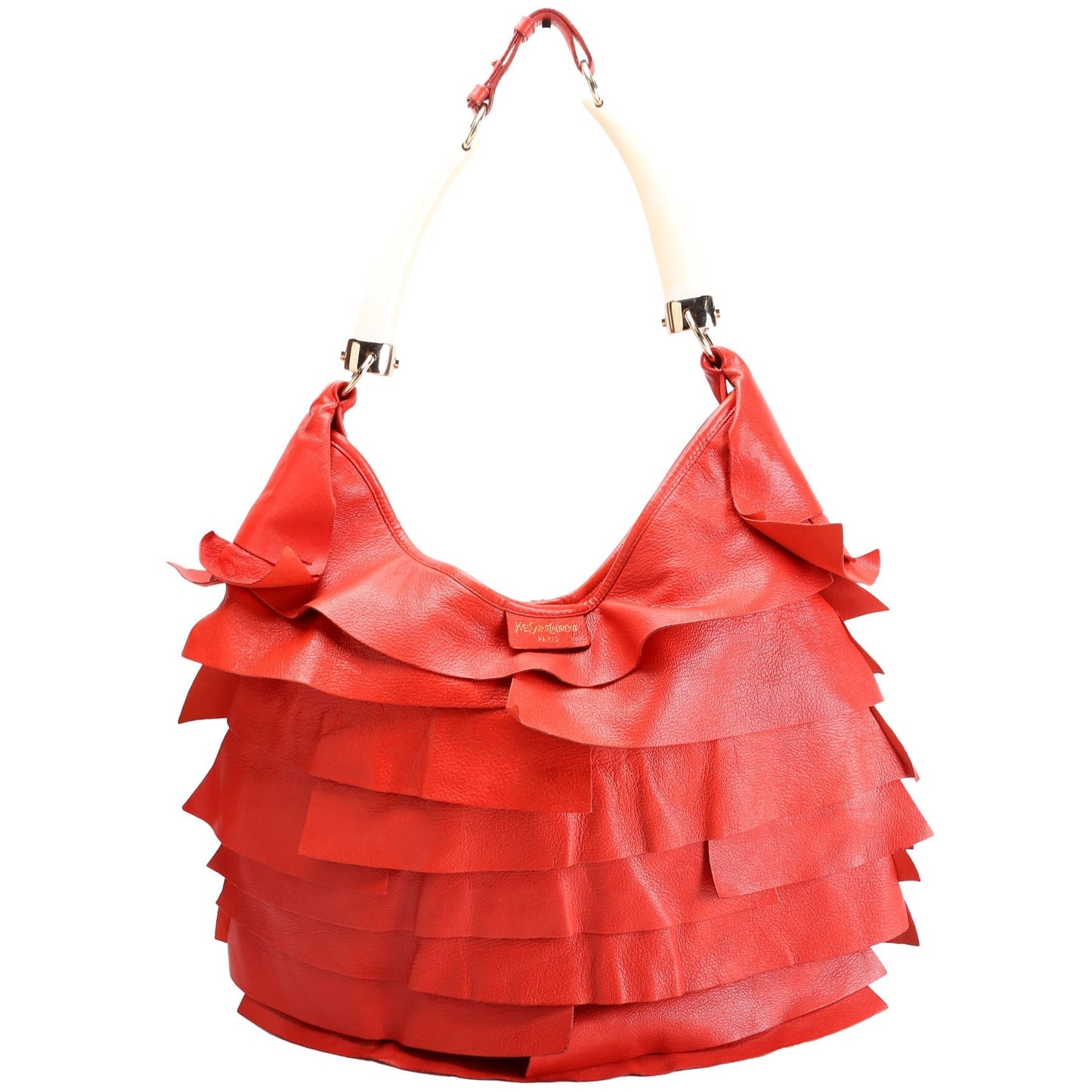 Saint Laurent Saint Tropez Hobo Red Bag