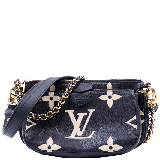 Louis Vuitton Multi Pochette Bicolor Empreinte Black/Beige