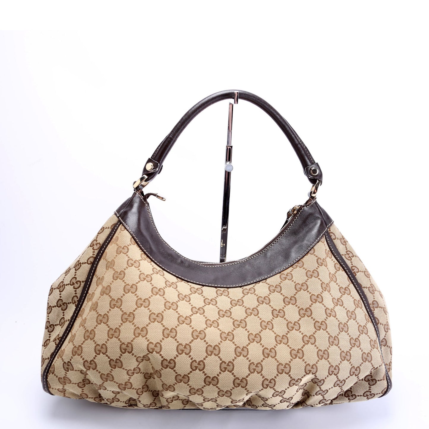 Gucci 189833 GG Canvas D Ring Hobo Bag