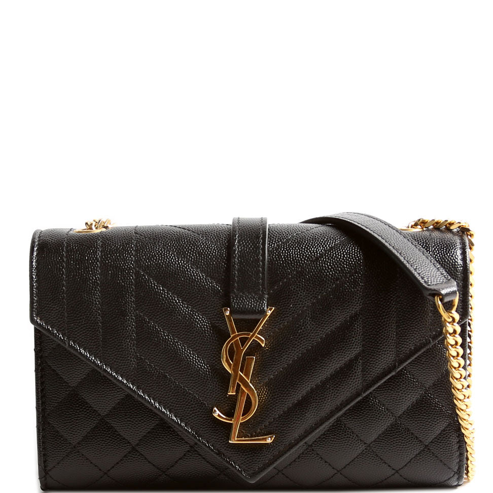 Saint Laurent Envelope Small Triquilt 600195 Black Bag