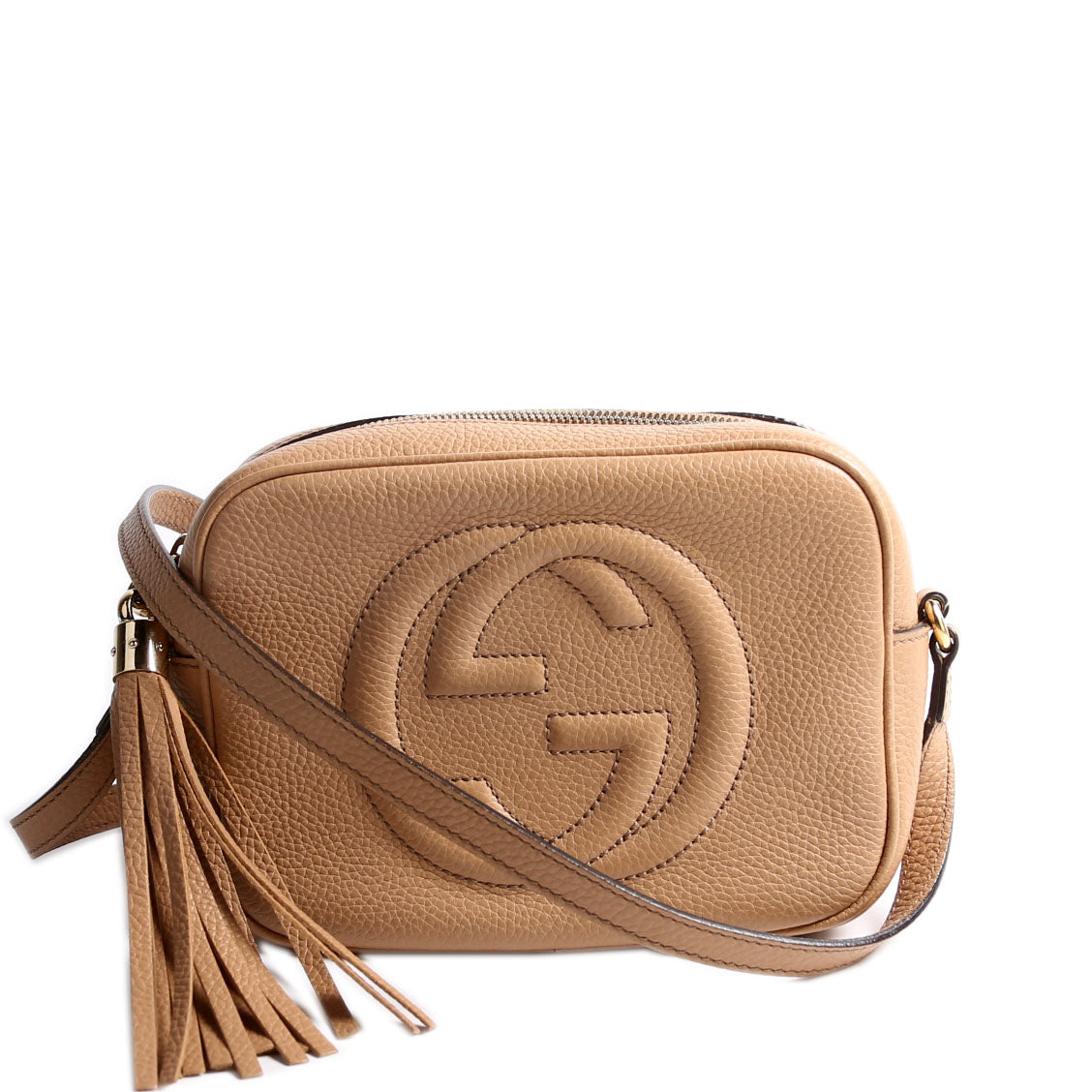 Gucci 308364 Soho Disco Crossbody Tan Bag