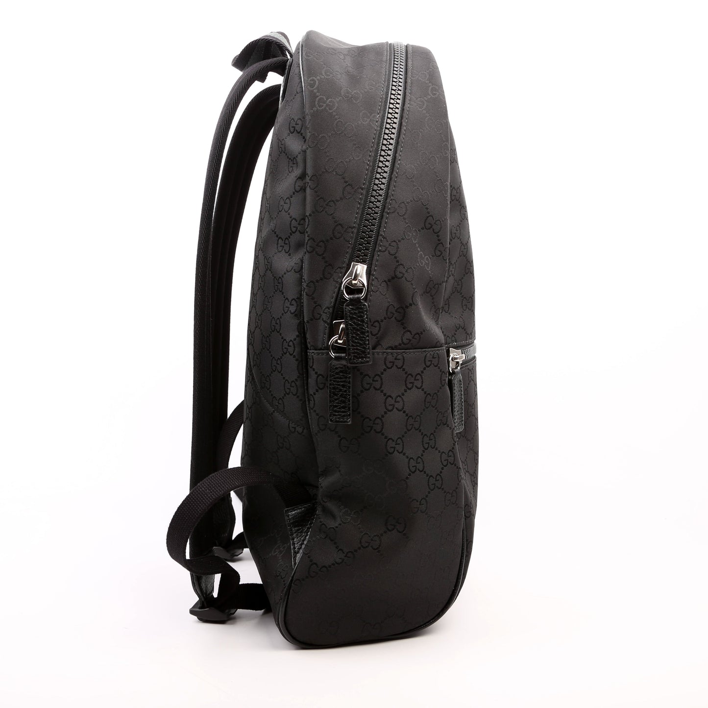 Gucci 449181 GG Nylon Slim Backpack Black Bag