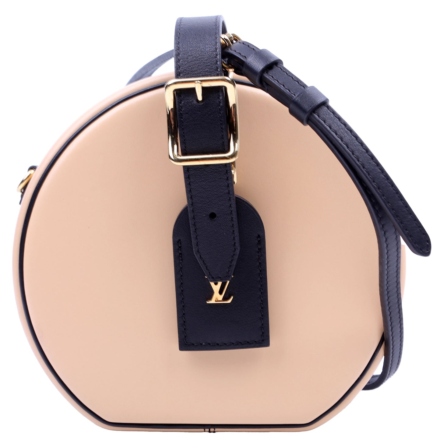 Louis Vuitton Petite Boite Chapeau Calfskin Tan/Black