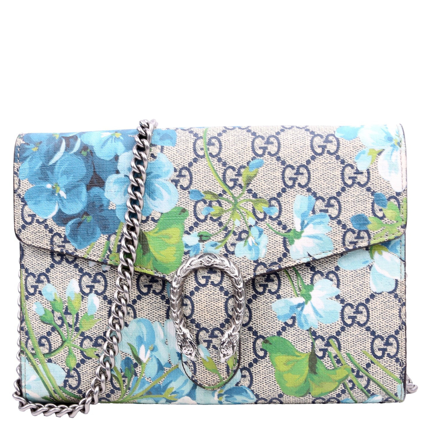 Gucci 401231 Dionysus GG Blooms Mini Wallet Blue Bag