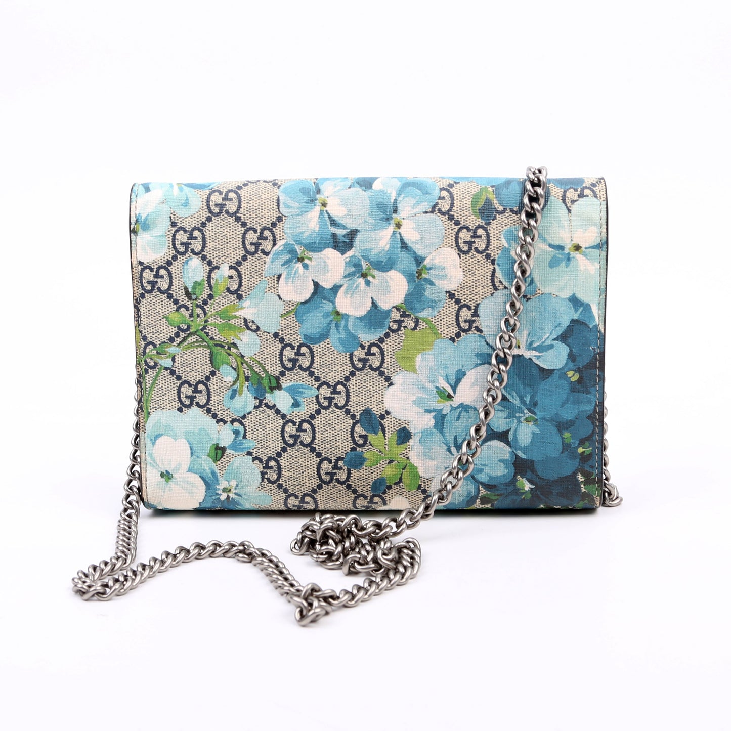 Gucci 401231 Dionysus GG Blooms Mini Wallet Blue Bag