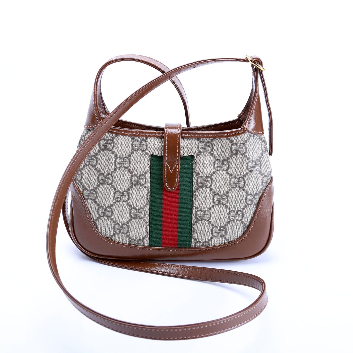 Gucci 637092 Jackie 1961 Mini Hobo Brown Bag