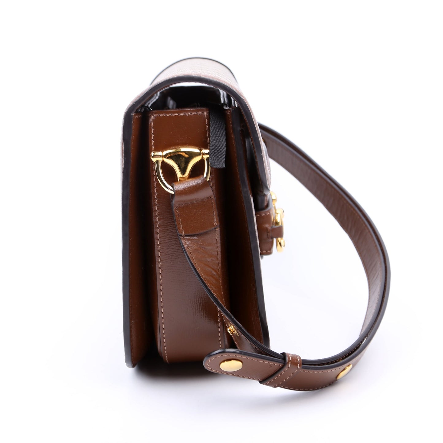 Gucci 602204 Horsebit Shoulder Brown Bag