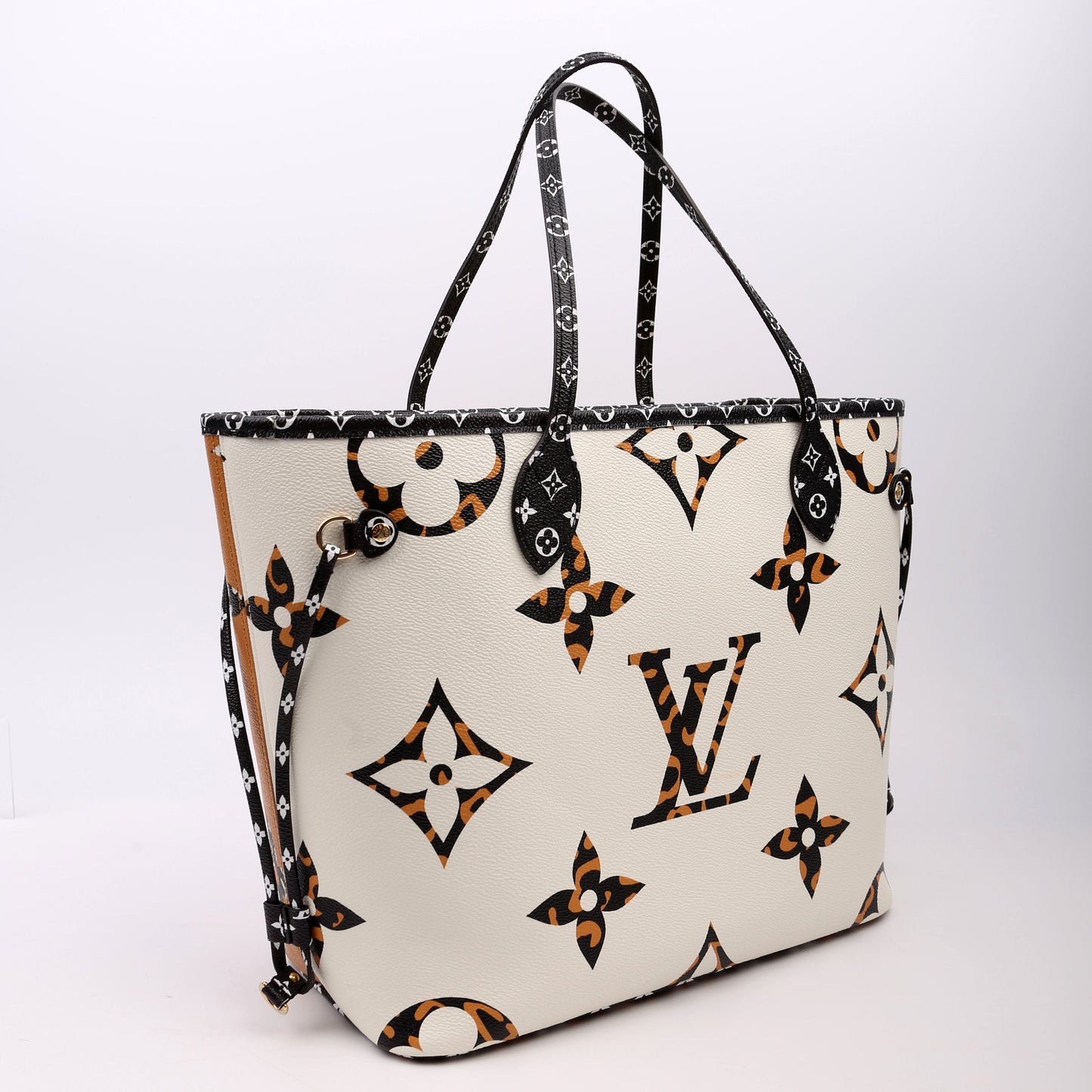 Louis Vuitton Neverfull With Wallet MM Jungle Ivory/Brown