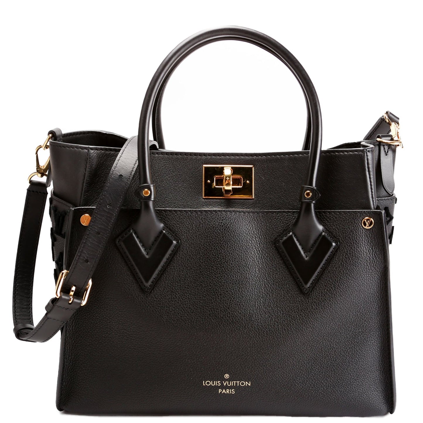 Louis Vuitton On My Side MM Calfskin Black