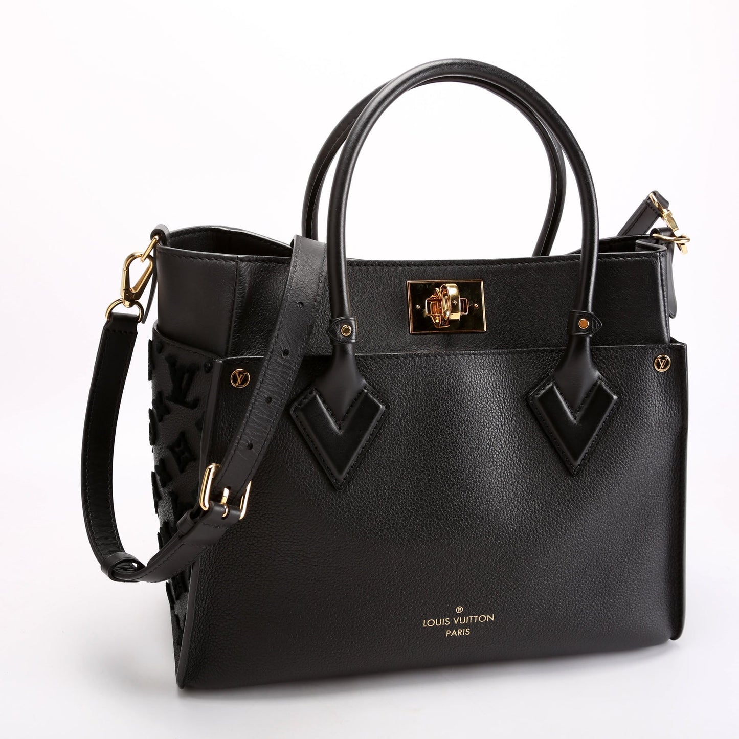 Louis Vuitton On My Side MM Calfskin Black