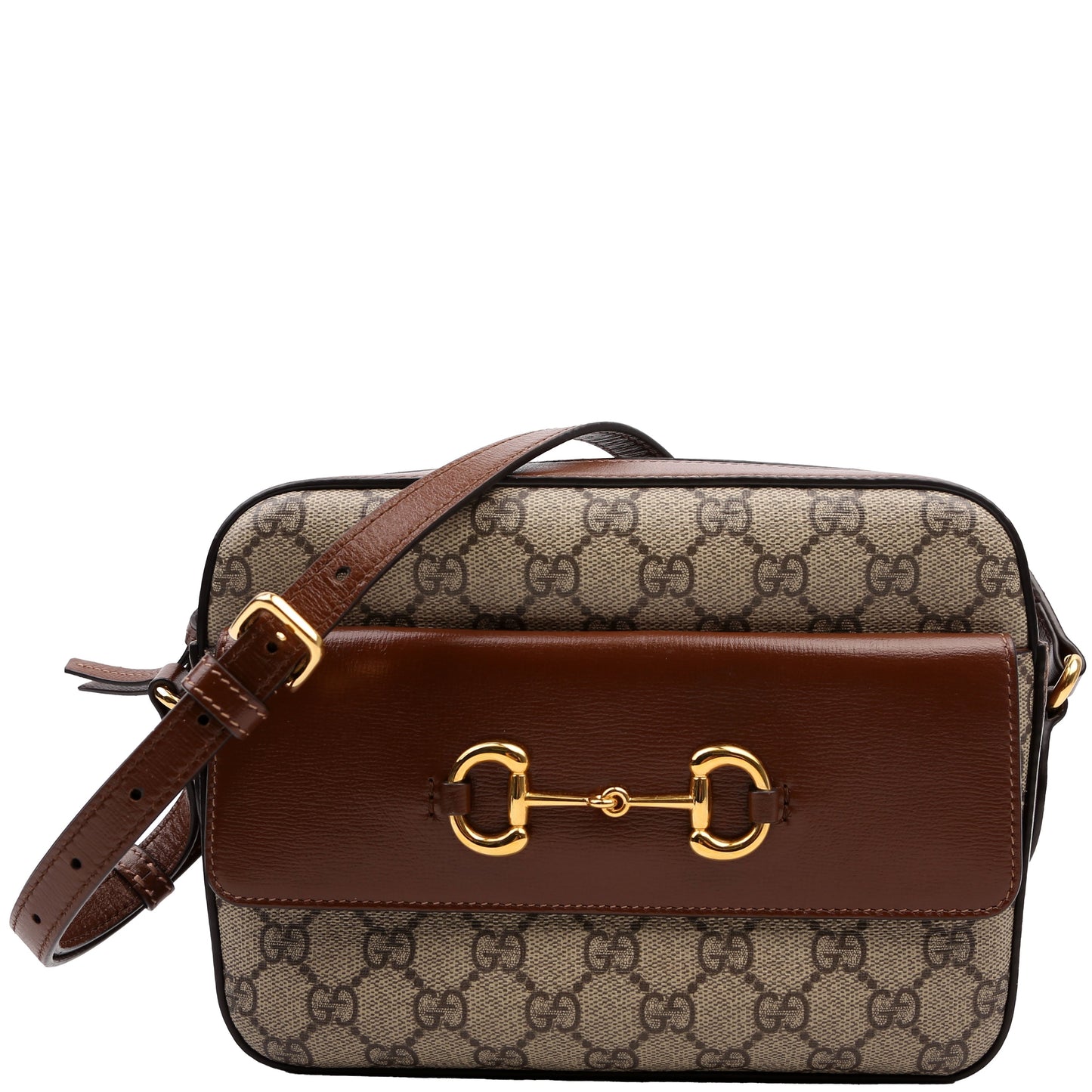 Gucci 645454 Horsebit 1955 Small Crossbody Brown Bag