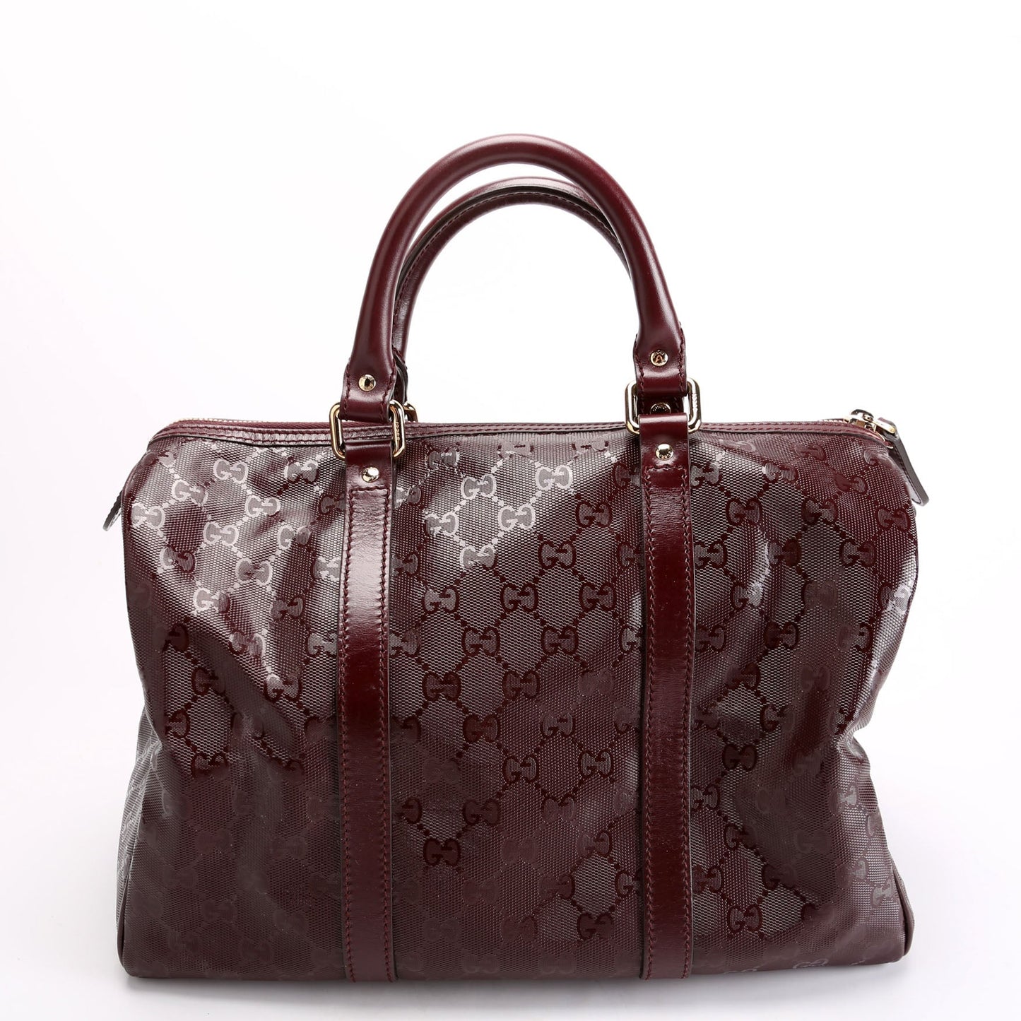 Gucci 193603 GG Imprime Joy Boston Burgundy Bag